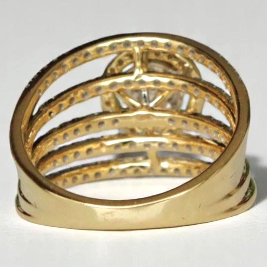 Halo Diamond Engagement Band Ring