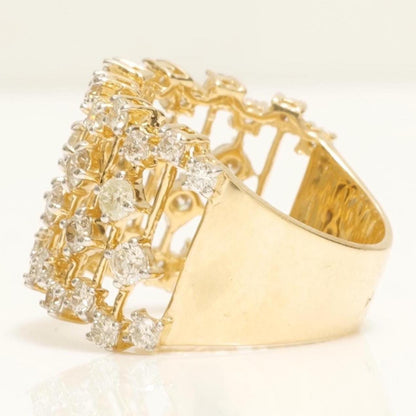 Starburst Celestial Natural Diamond Wide Ring
