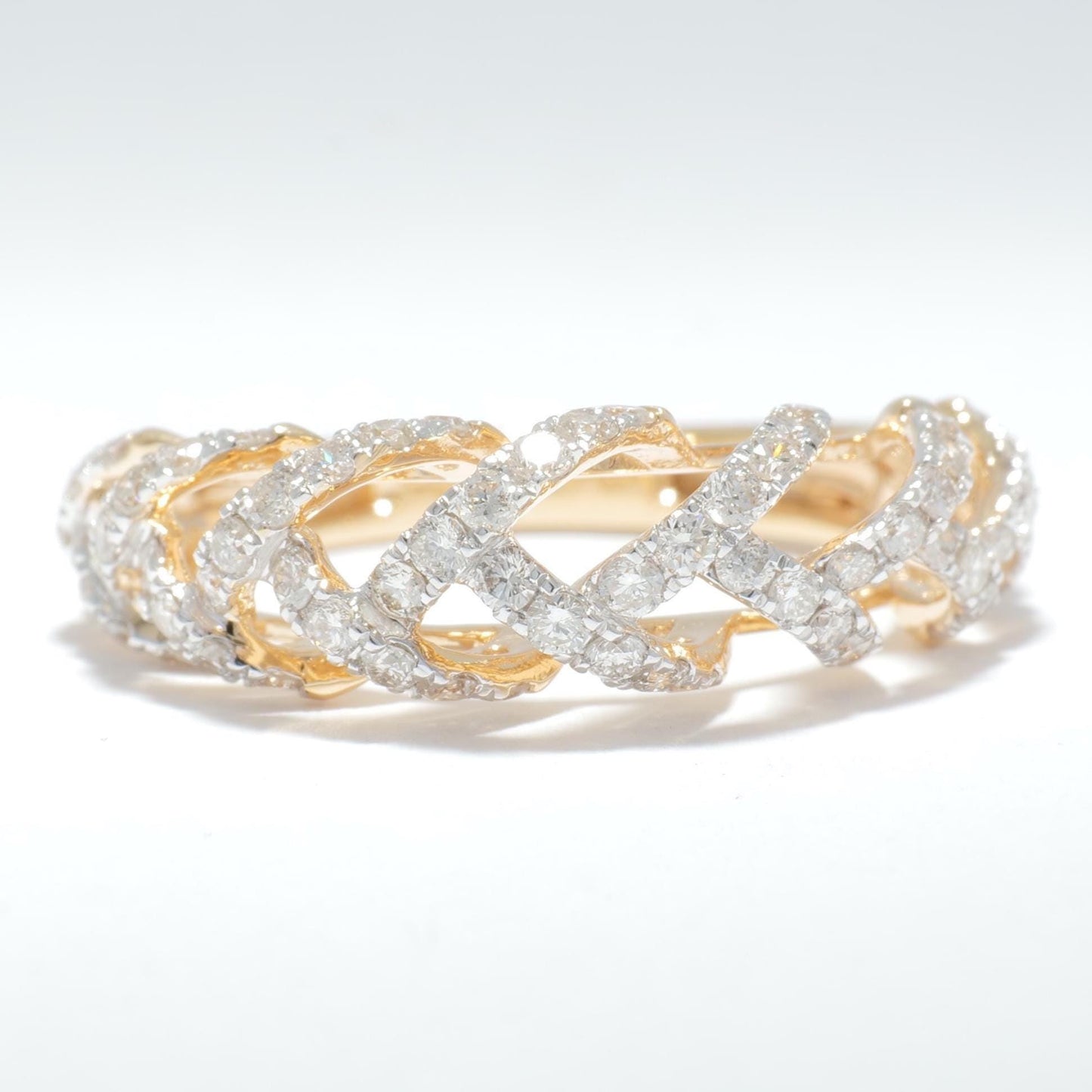 Weave Design Diamond Ring