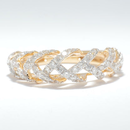 Weave Design Diamond Ring
