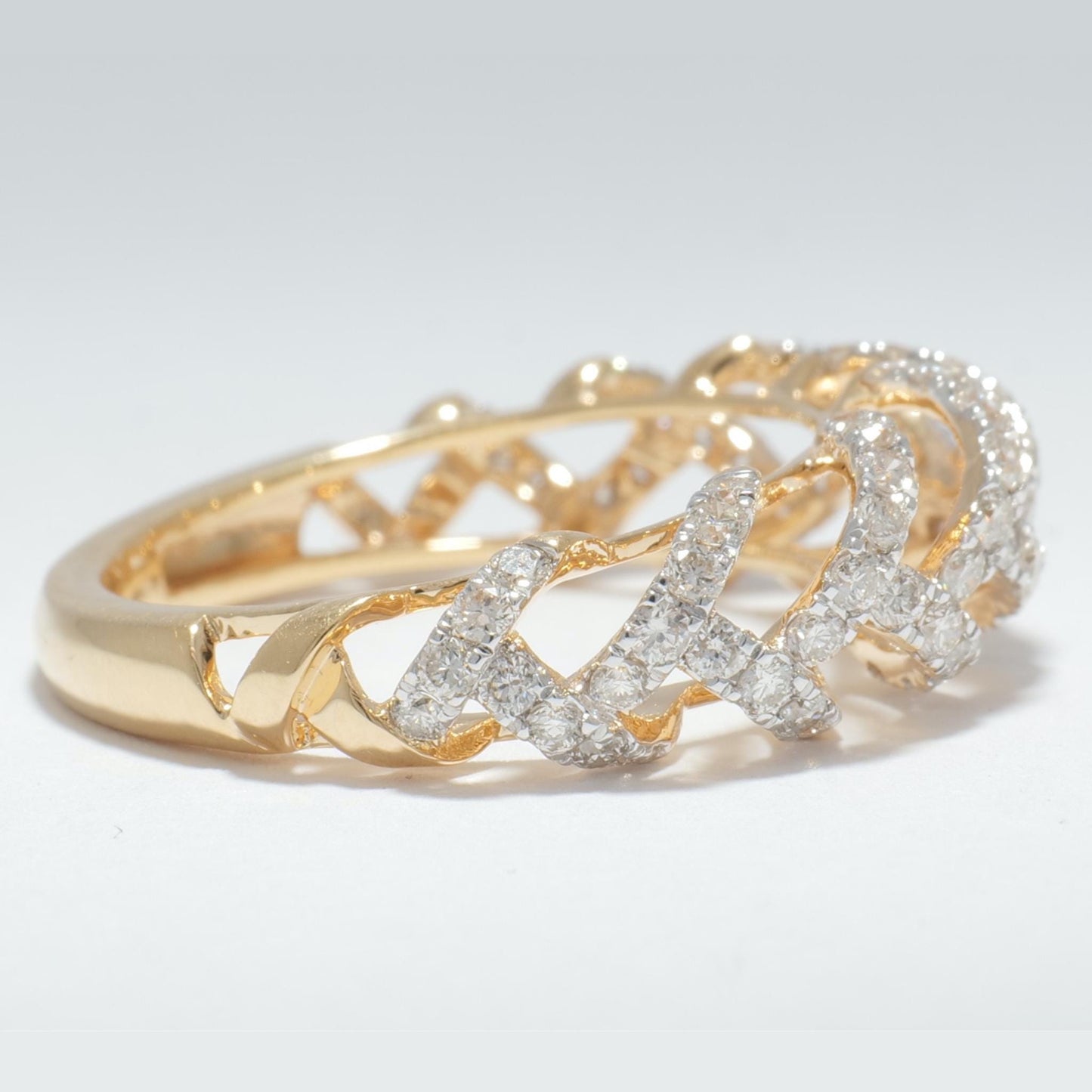 Weave Design Diamond Ring