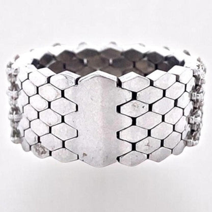 Honeycomb Diamond Band Ring