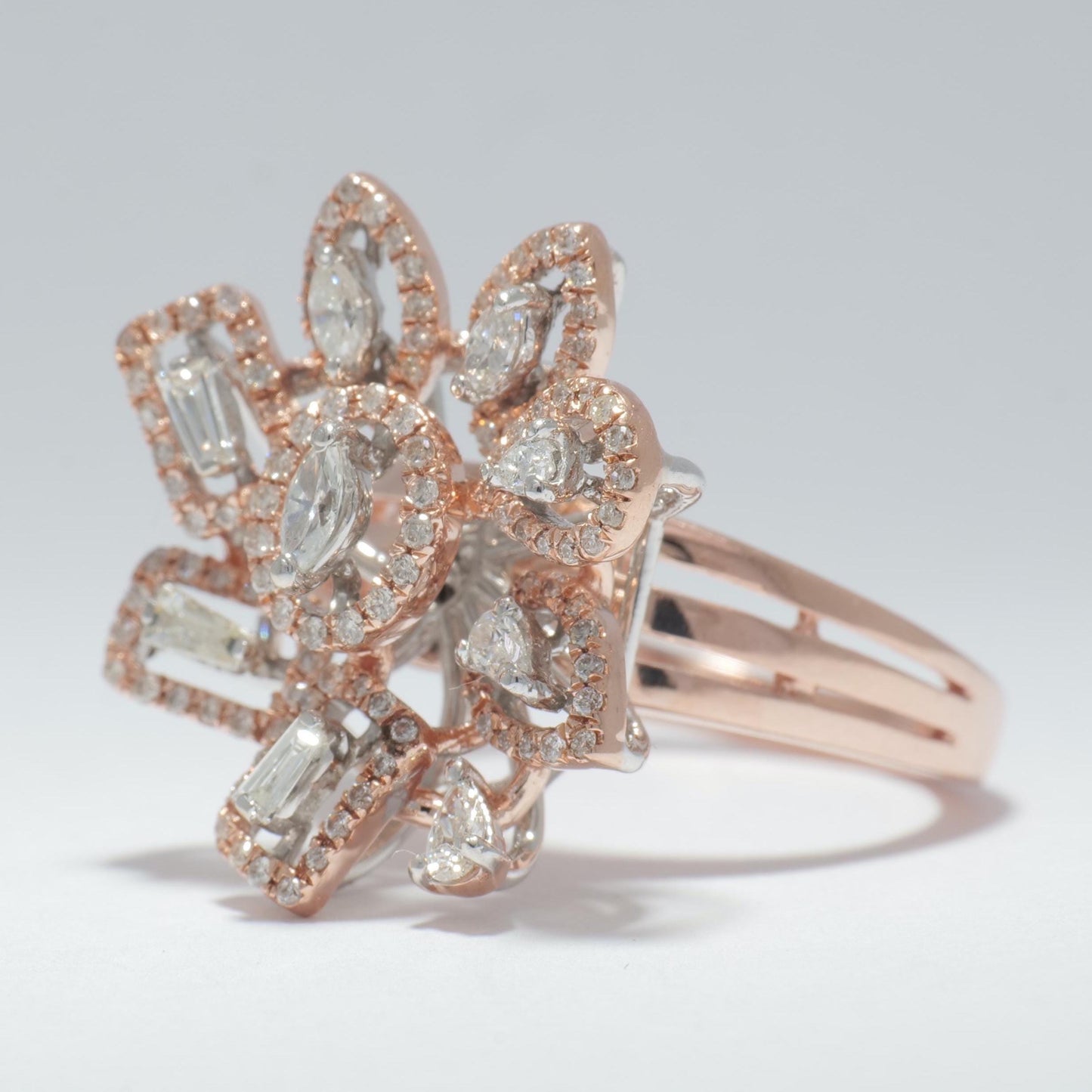 Floral Cocktail Diamond Ring
