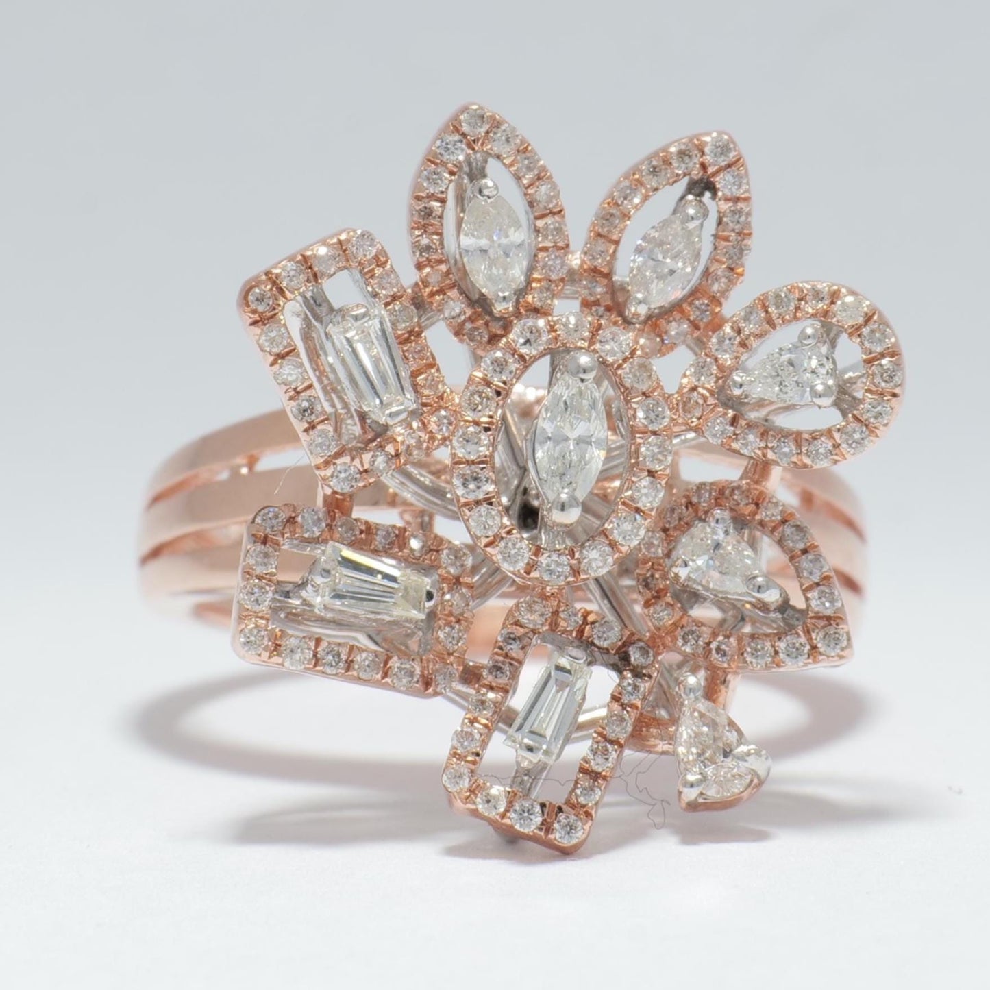 Floral Cocktail Diamond Ring