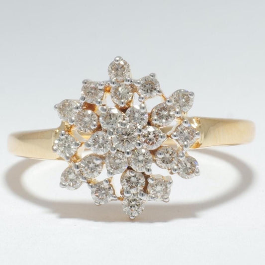 Cluster Snowflakes Diamond Ring
