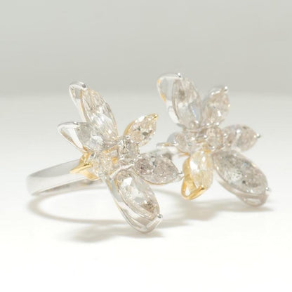 Floral Marquise Diamond Ring