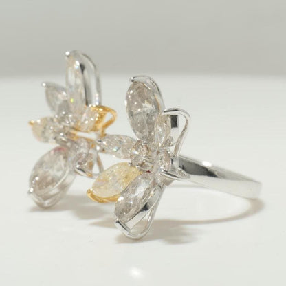 Floral Marquise Diamond Ring