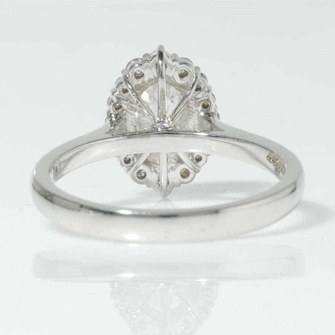 Halo Oval Solitaire Natural Diamond Ring