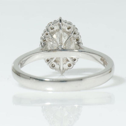 Halo Oval Solitaire Natural Diamond Ring