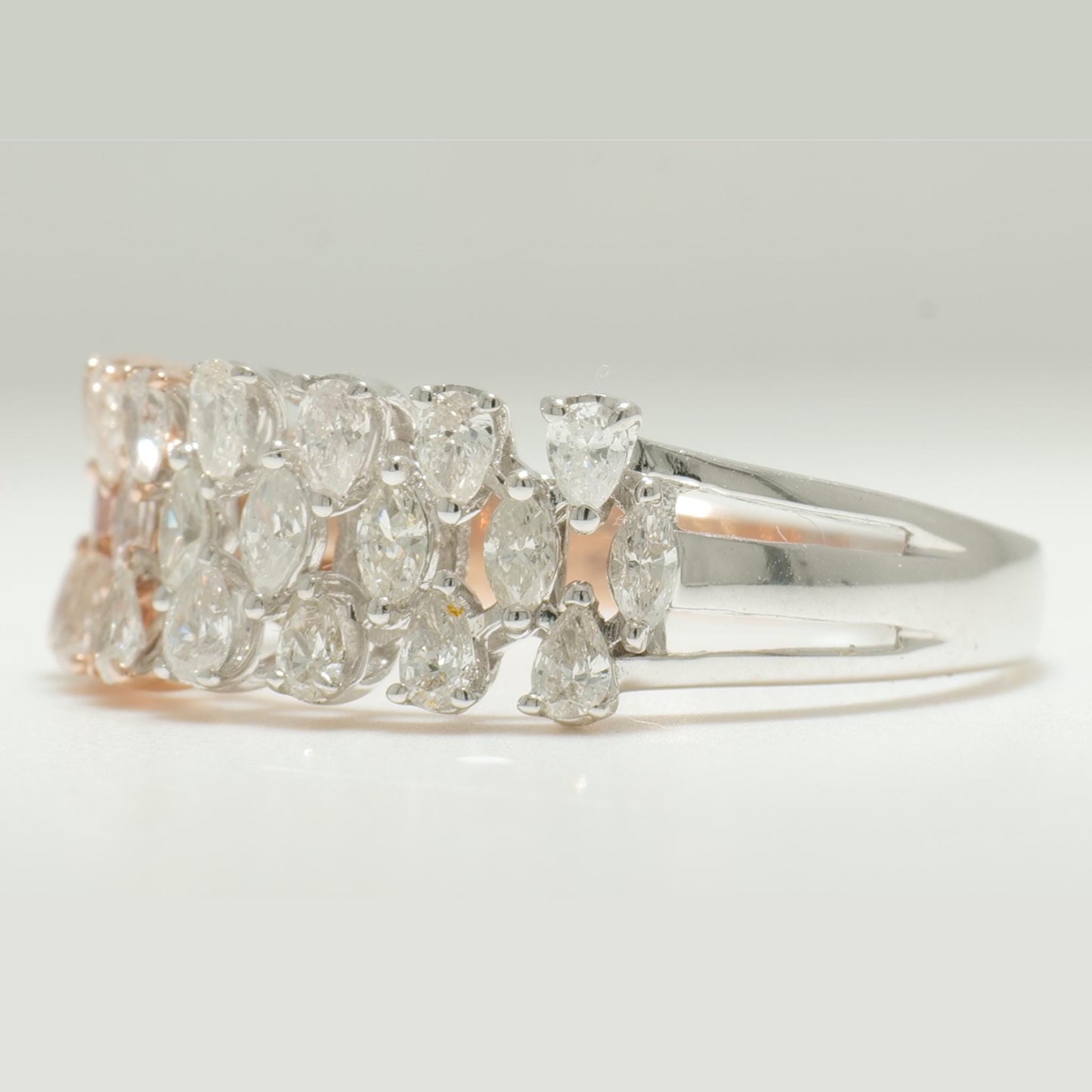 Pear & Marquise Diamond Band Ring