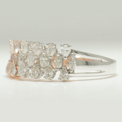 Pear & Marquise Diamond Band Ring