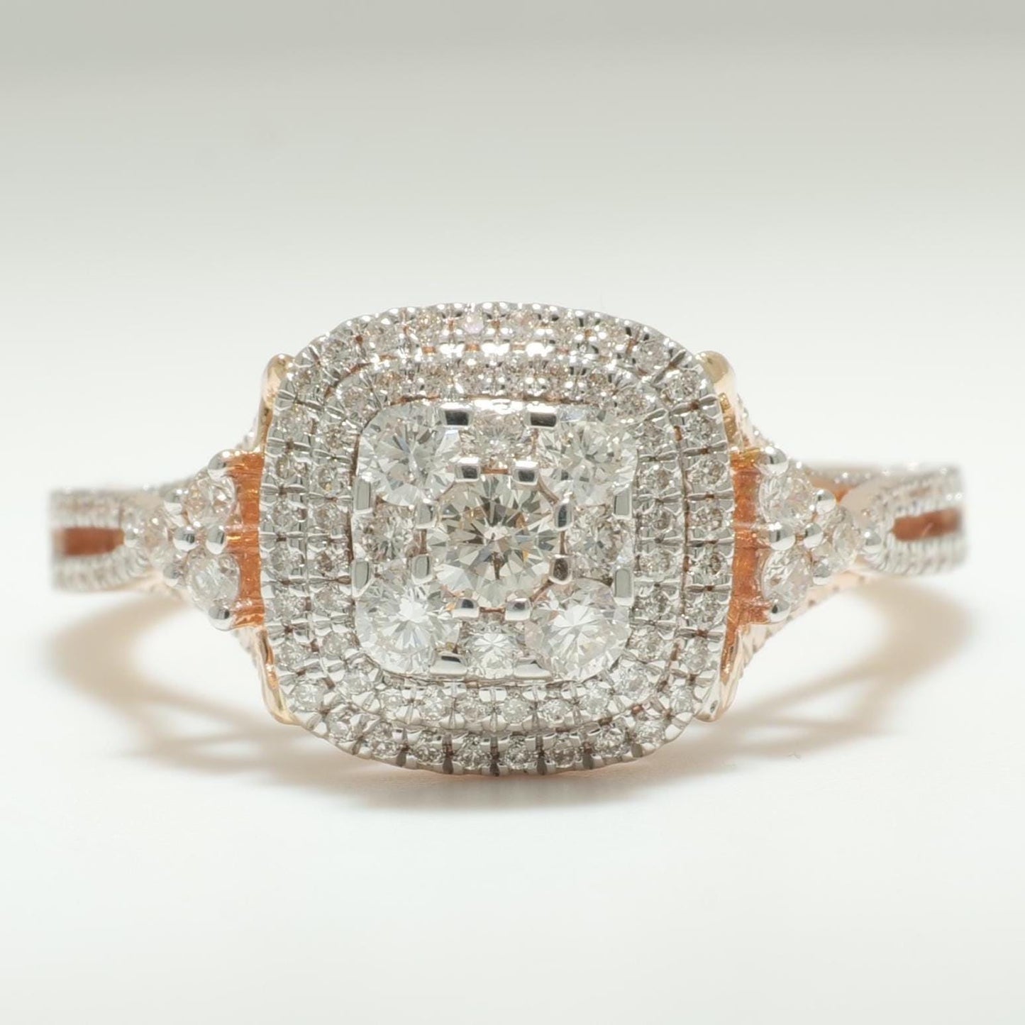 Cushion Cluster Diamond Ring