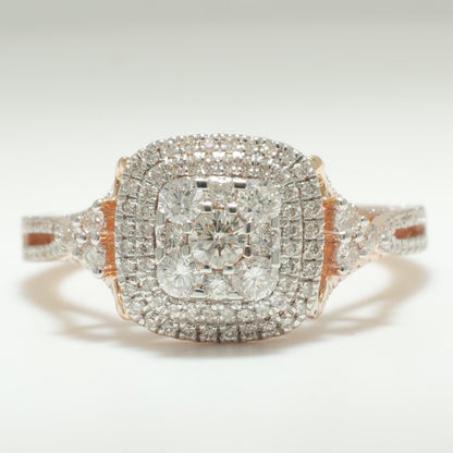 Cushion Cluster Diamond Ring