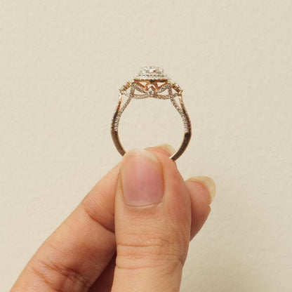 Cushion Cluster Diamond Ring