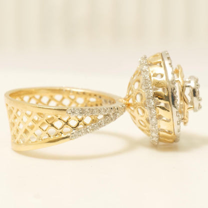 Halo Cluster Diamond Ring