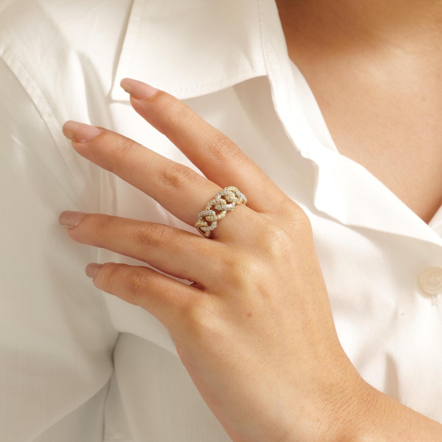 Miami Cuban Diamond Ring