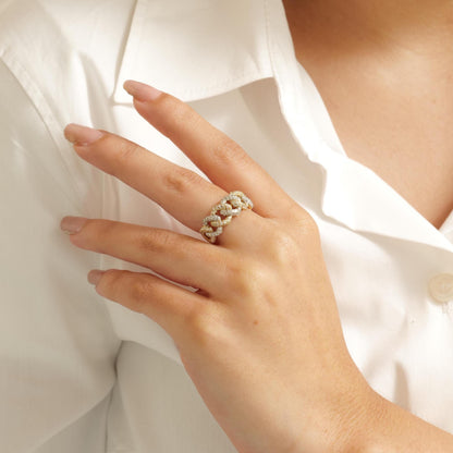 Miami Cuban Diamond Ring