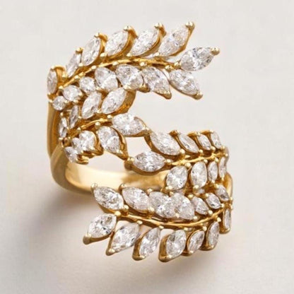 Marquise Branches & Leaves Diamond Ring