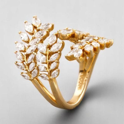 Marquise Branches & Leaves Diamond Ring