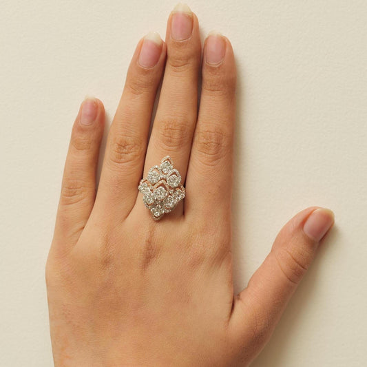 Cocktail Halo Diamond Ring