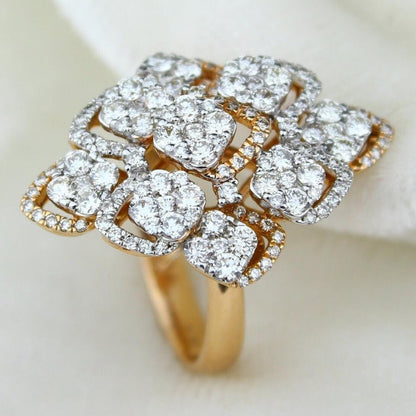 Cocktail Halo Diamond Ring