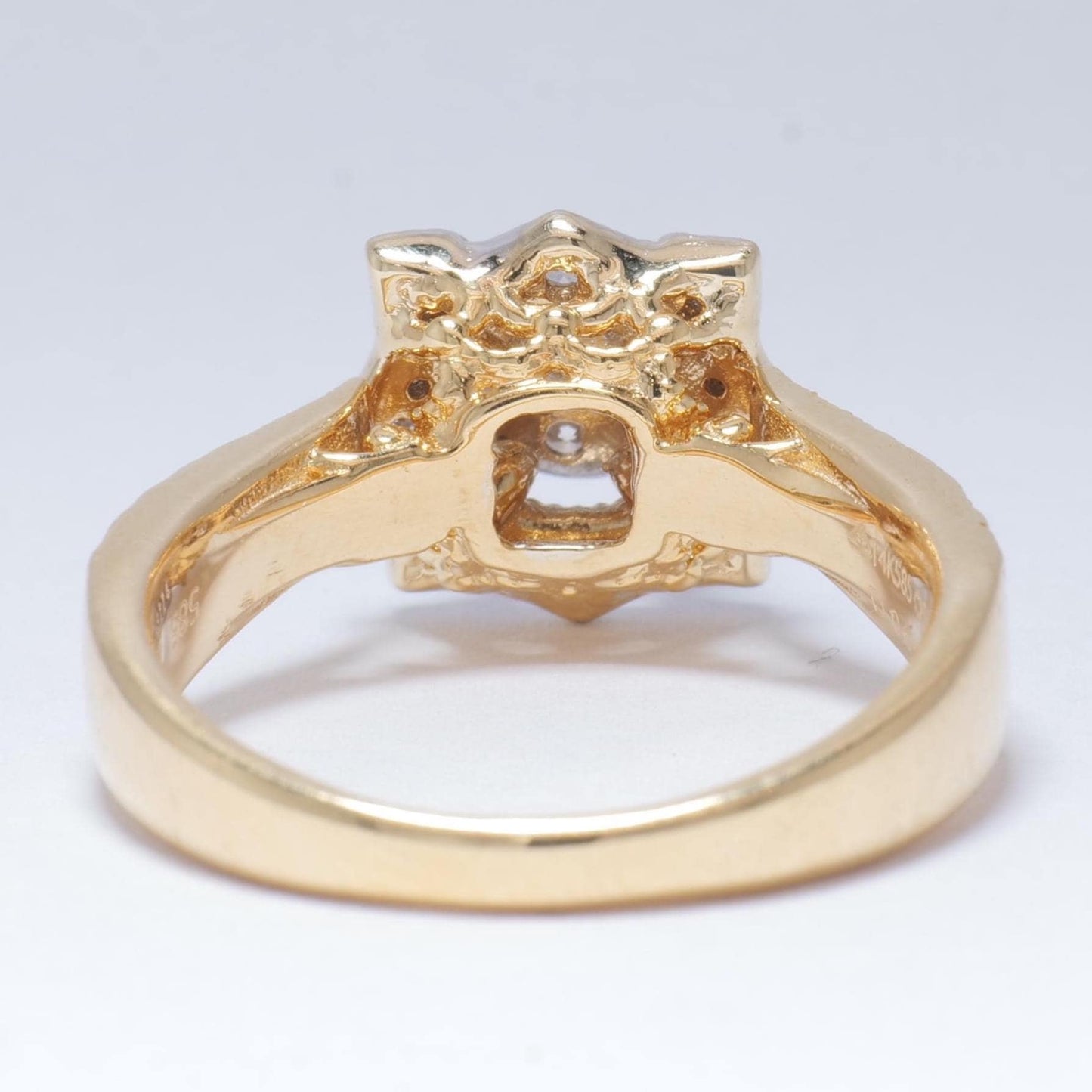 Floral Cluster Natural Diamond Proposal Ring
