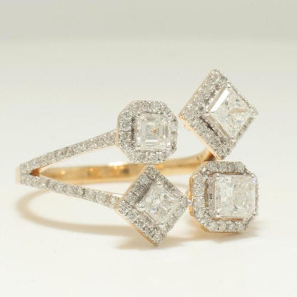 Diamond Open Cuff Ring