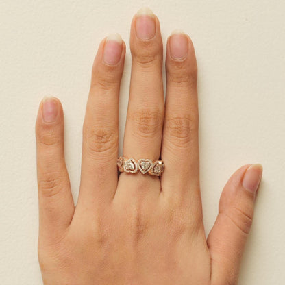 Halo Heart Diamond Eternity Ring