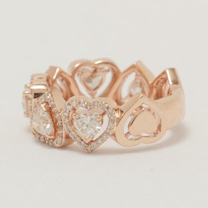 Halo Heart Diamond Eternity Ring