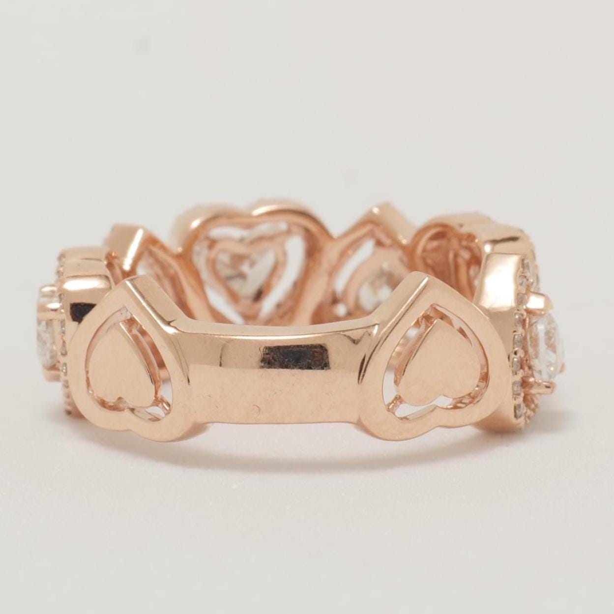 Halo Heart Diamond Eternity Ring
