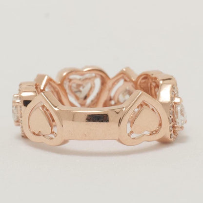 Halo Heart Diamond Eternity Ring
