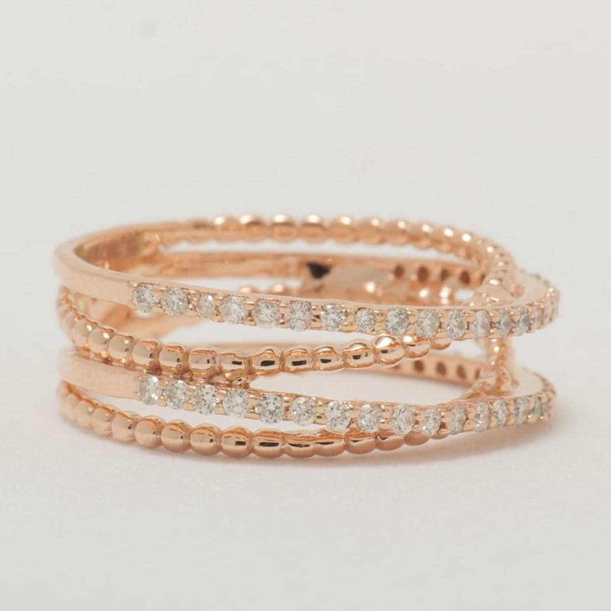 Twist Diamond Band Ring