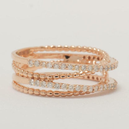 Twist Diamond Band Ring
