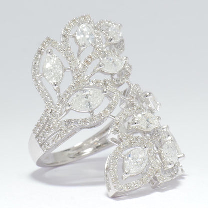 Marquise Diamond Leaf Ring