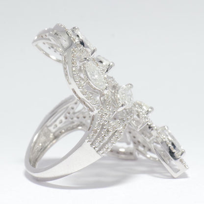 Marquise Diamond Leaf Ring
