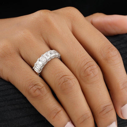 Emerald Cut Diamond Eternity Band