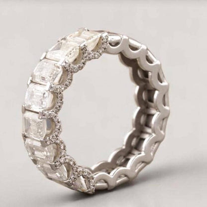 Emerald Cut Diamond Eternity Band