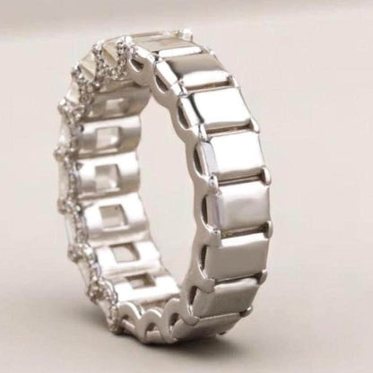 Emerald Cut Diamond Eternity Band