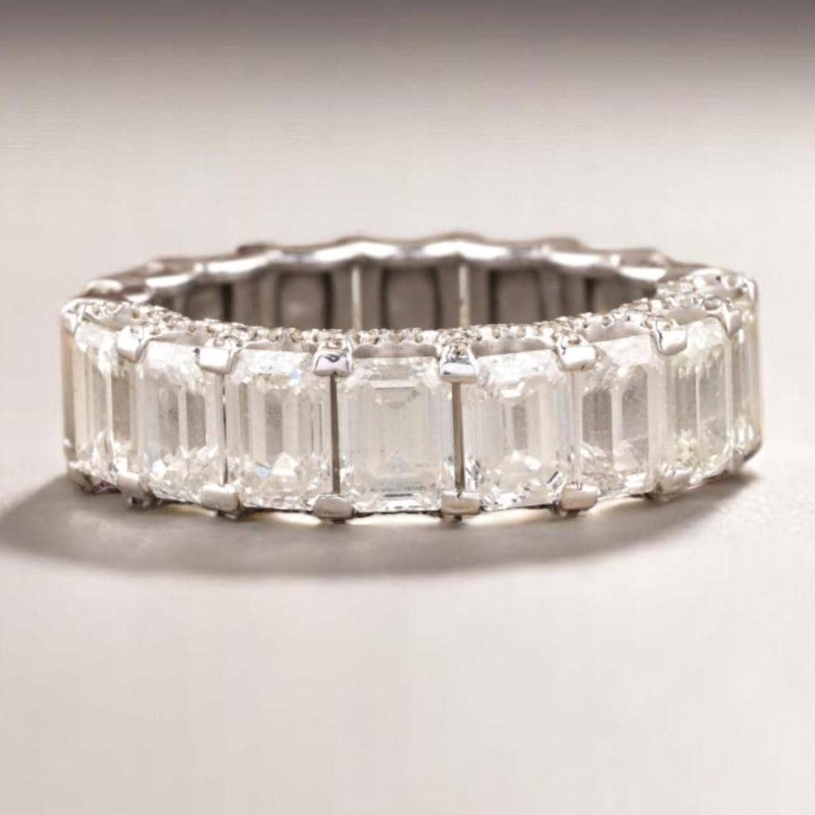 Emerald Cut Diamond Eternity Band