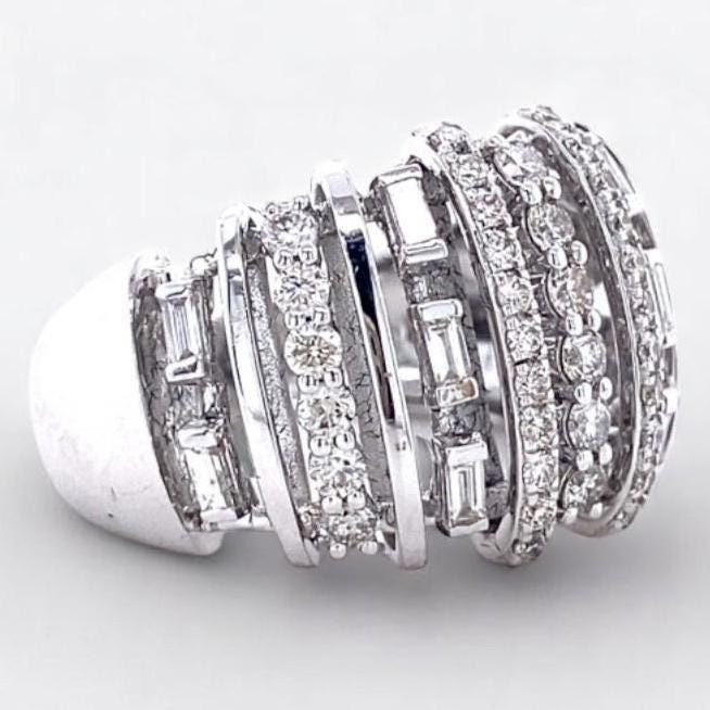 Dome Band Diamond Ring