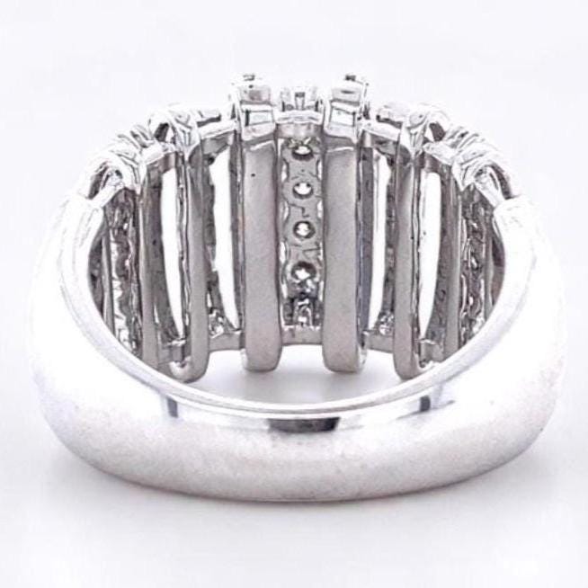 Dome Band Diamond Ring