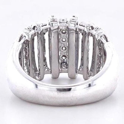 Dome Band Diamond Ring