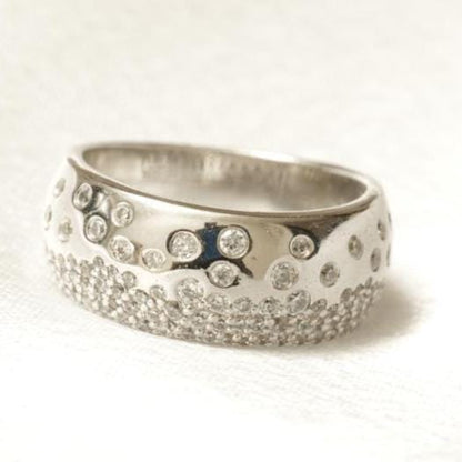 Bubble Diamond Band Ring