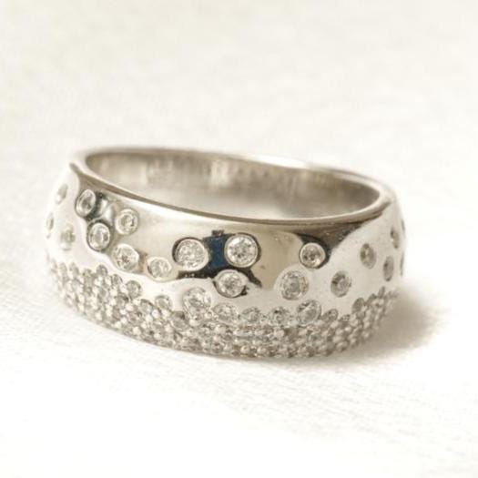 Bubble Diamond Band Ring