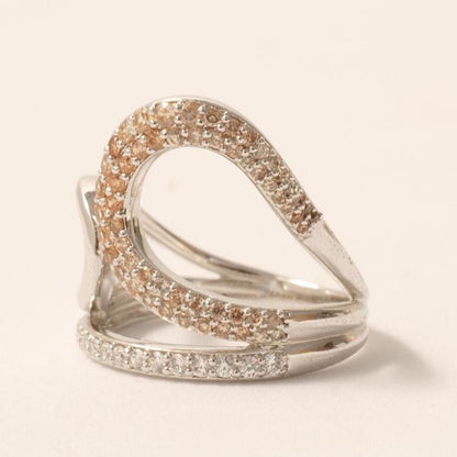 Gold Swirl Diamond Ring