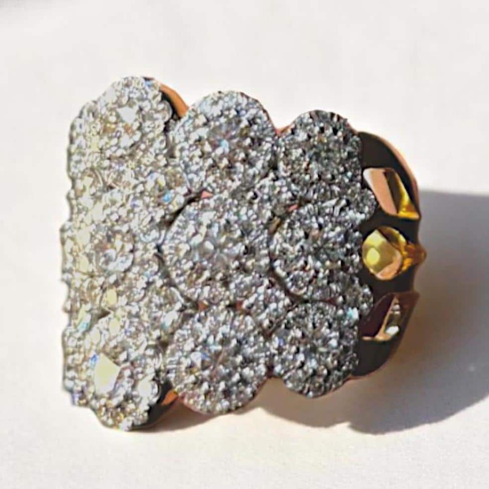 Floral Diamond Cocktail Ring