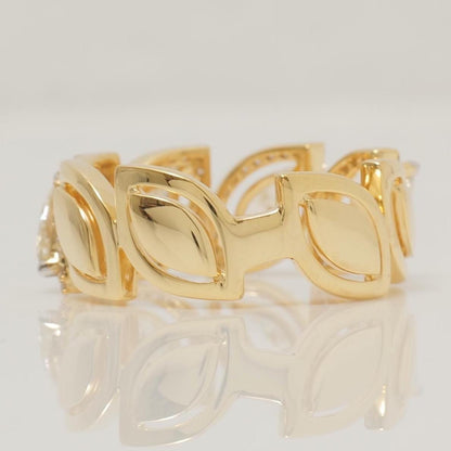 Marquise Leaves Natural Diamond Band Ring