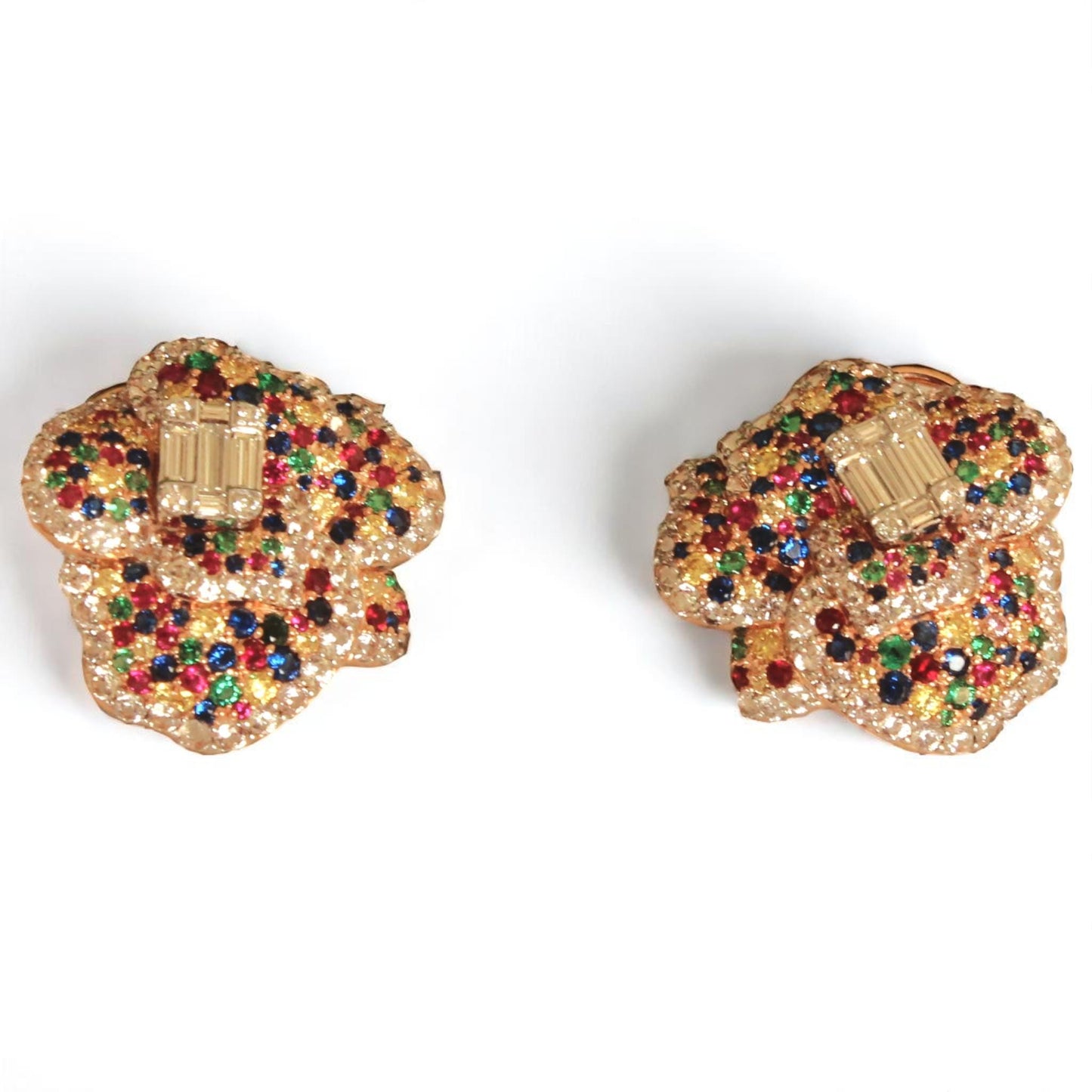Flower Rainbow Stud Earrings