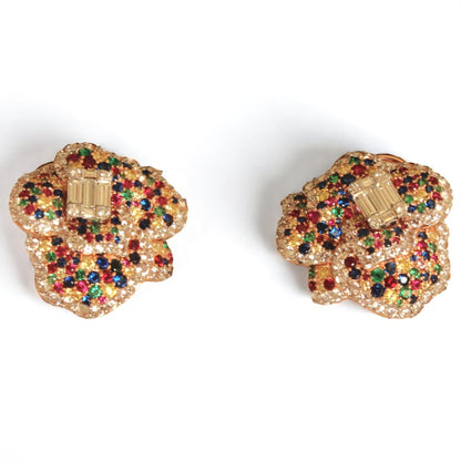 Flower Rainbow Stud Earrings