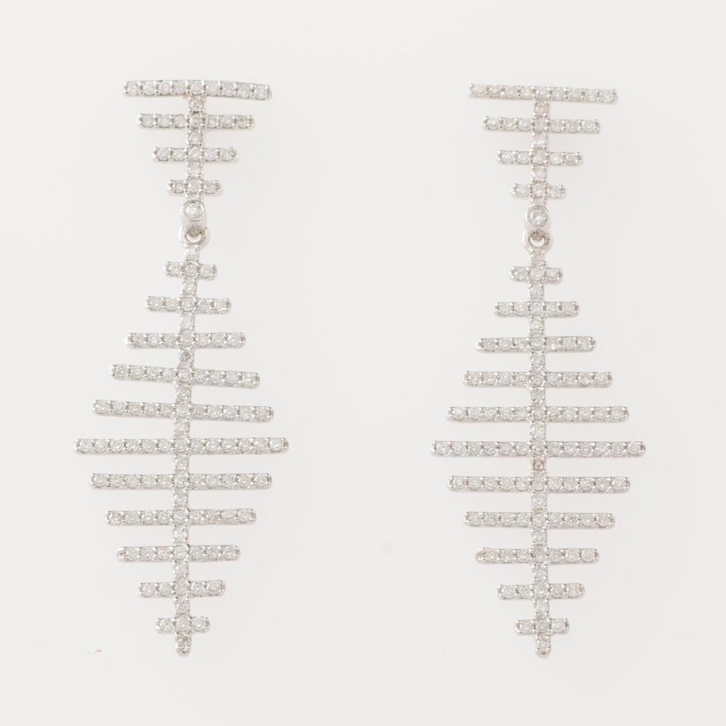 Abstract Dangle Diamond Earrings